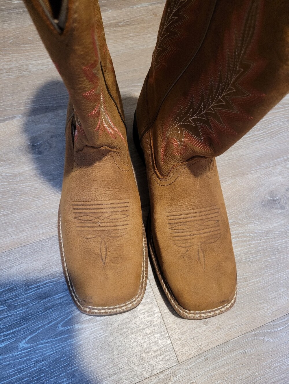 Ariat Women's Hybrid Rancher Womens Size 7.5 Western Boot Brown And Pink - Picture 8 of 11